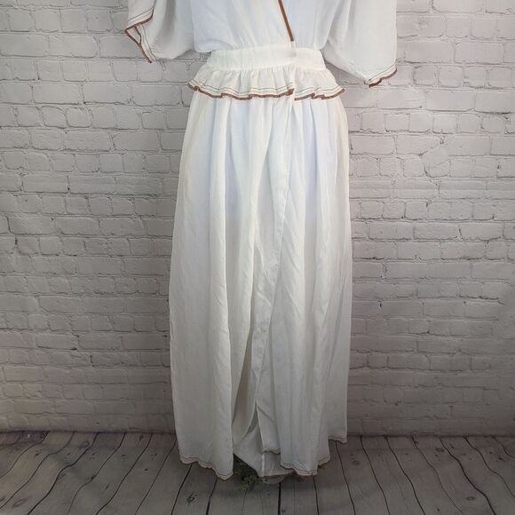 NWT Zara Ruffle Cinch Waist Wrap Style Western Prairie Dress - Picture 3 of 5